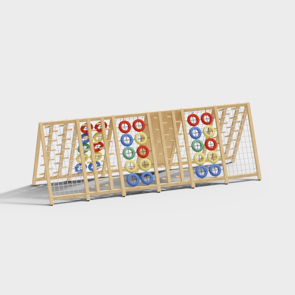 Color Ring Game Wall 3D model