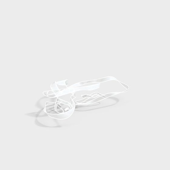 Graceful Ribbon Low-Poly 3D model