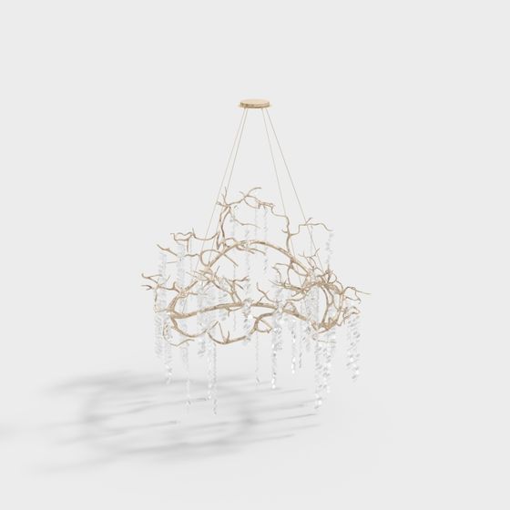 Unique Branch Chandelier 3D model