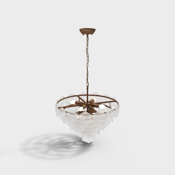 Crystal Wings Chandelier 3D model