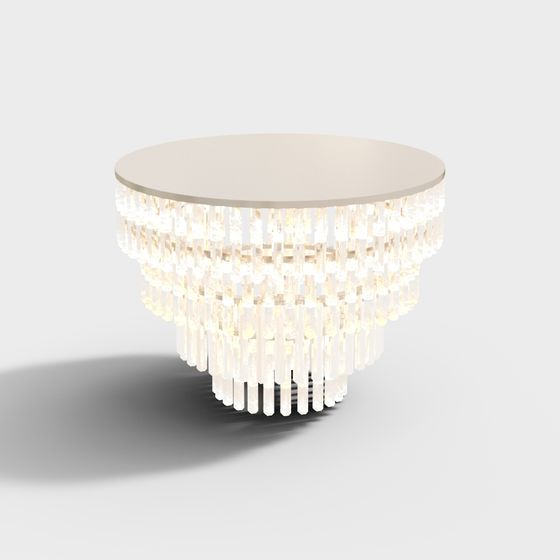 Crystal Chandelier Round Table 3D model