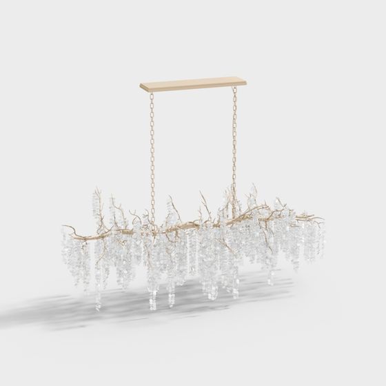 Crystal Vine Pendant Lamp 3D Model