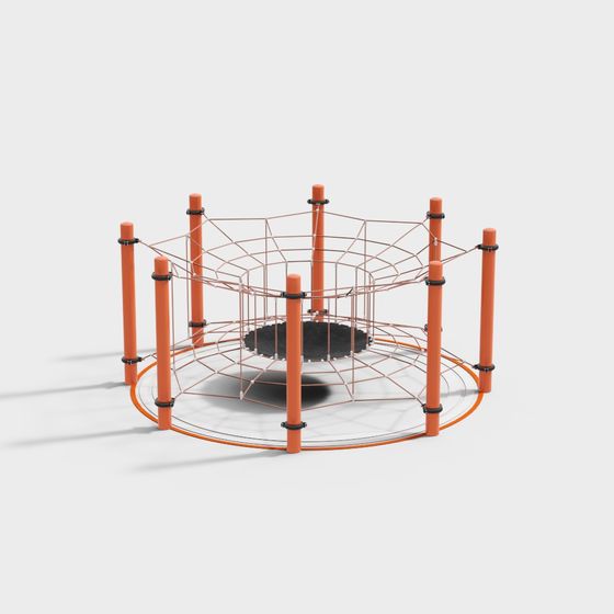 Spider Web Play Structure 3D model for Creative Spaces