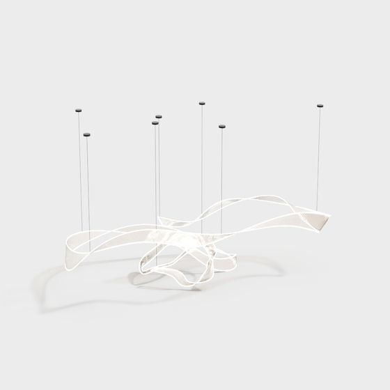 Flowing Light Chandelier 3D model