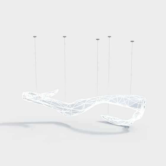 Streamlined Pendant Light 3D model