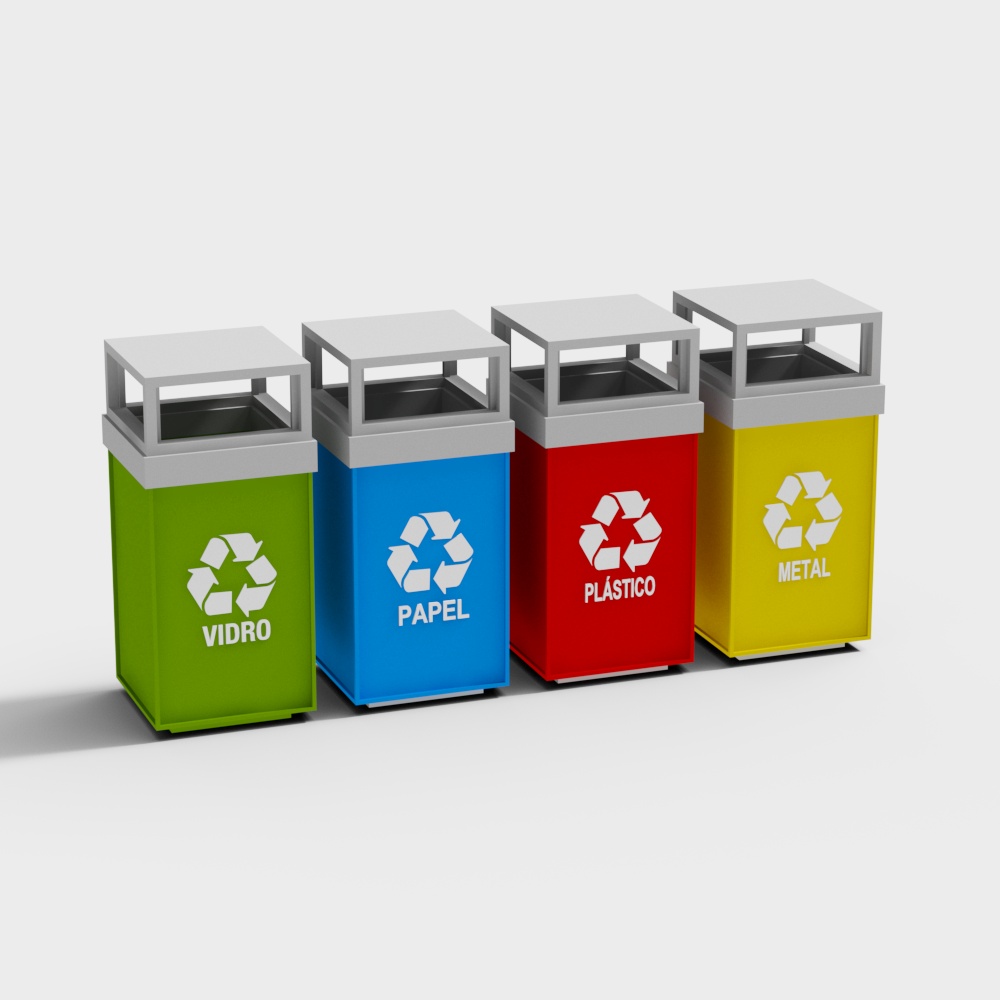 Cubo de clasificación de basura de hospital