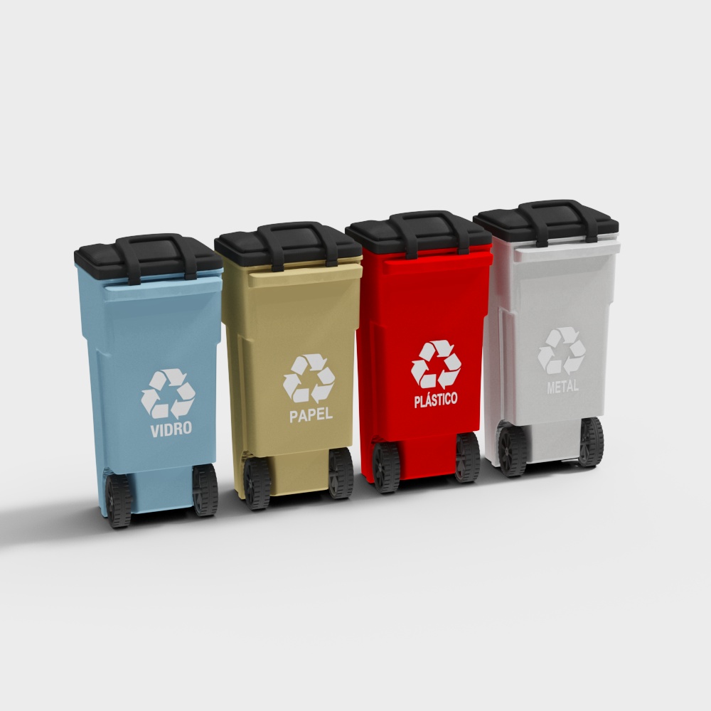 Cubo de clasificación de basura de hospital