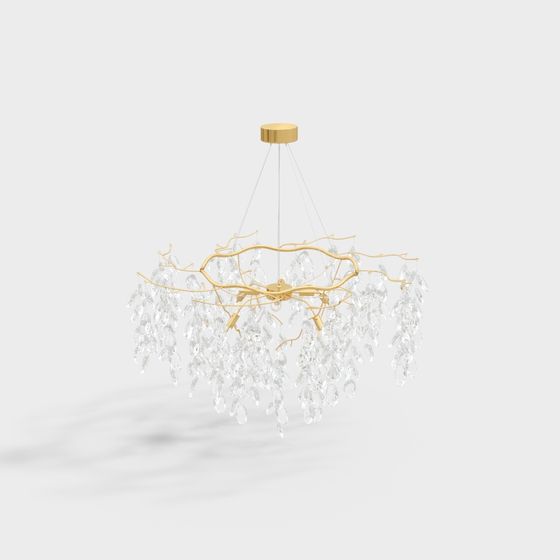 Crystal Branch Chandelier 3D model