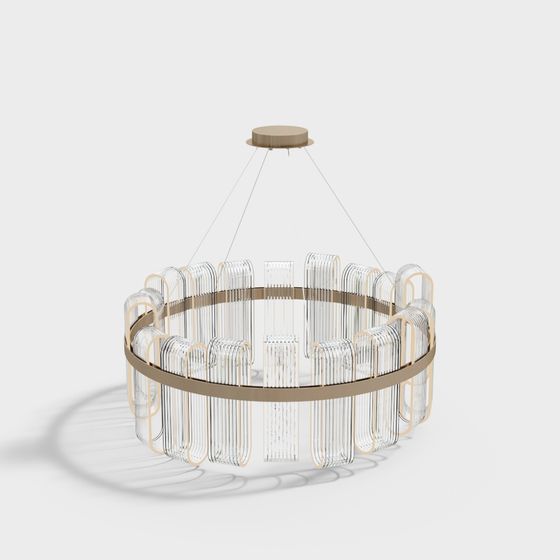 Ring Crystal Chandelier 3D model