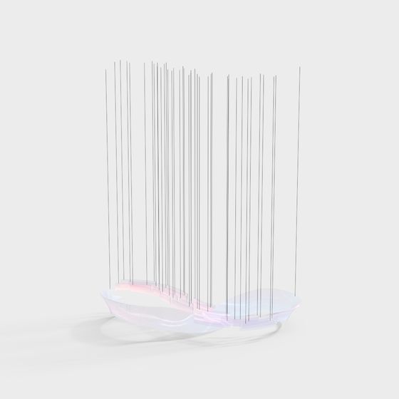 Light Column 3D model for Modern Futuristic Spaces