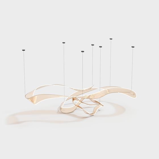 Shimmering Pendant Light 3D model
