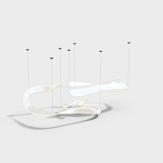 Minimalist Floating Lounge Chair 3D model