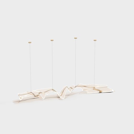 Streamlined Pendant Light 3D model