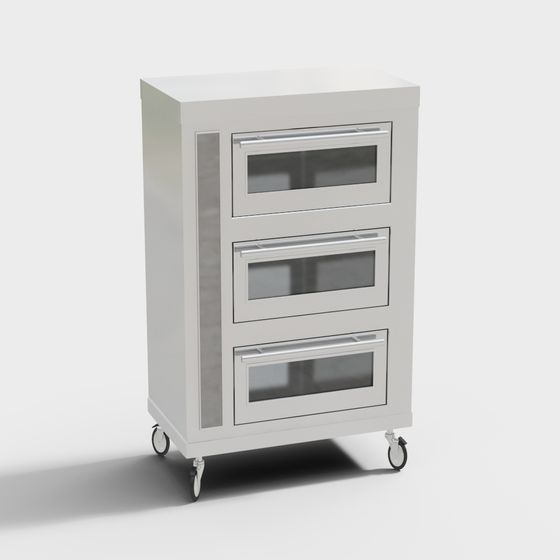 Stylish Mobile File Cabinet 3D model for Modern Spaces