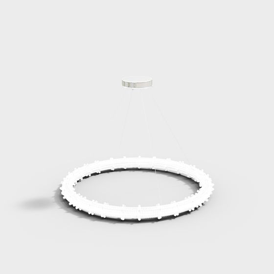 Sleek Circular Pendant Light 3D model
