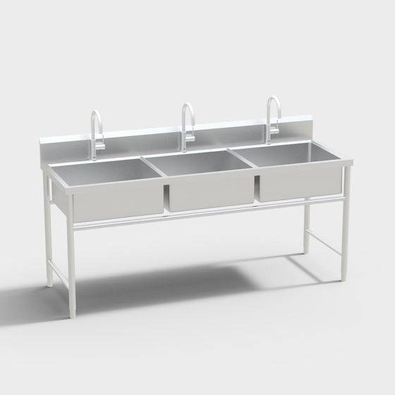 Industrial Sink Countertop 3D model