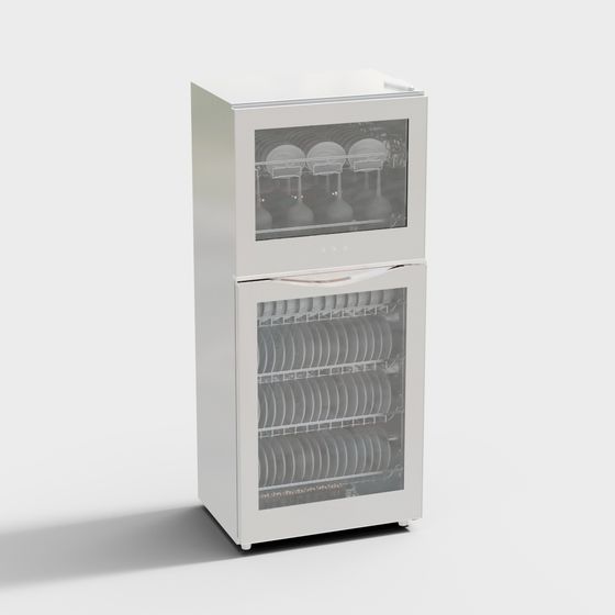 Stylish Kitchen Wine Cabinet 3D model