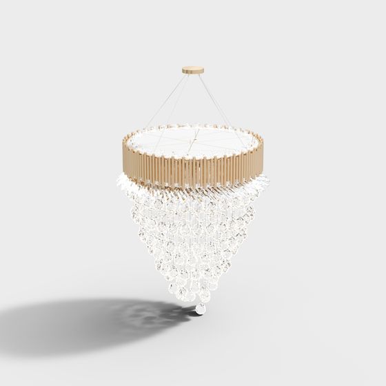 Enchanting Low-Poly Chandelier 3D model