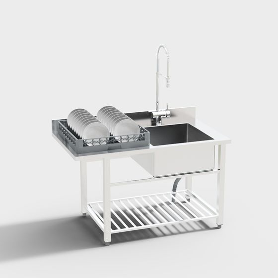 Minimalist Kitchen Sink 3D model