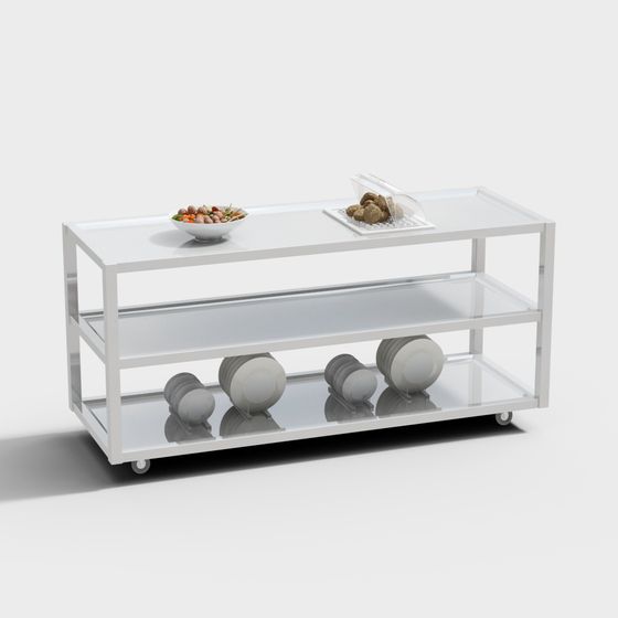 Modern Mobile Food Cart 3D model