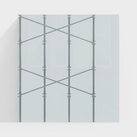 Stylish Low-Poly Scaffolding 3D model