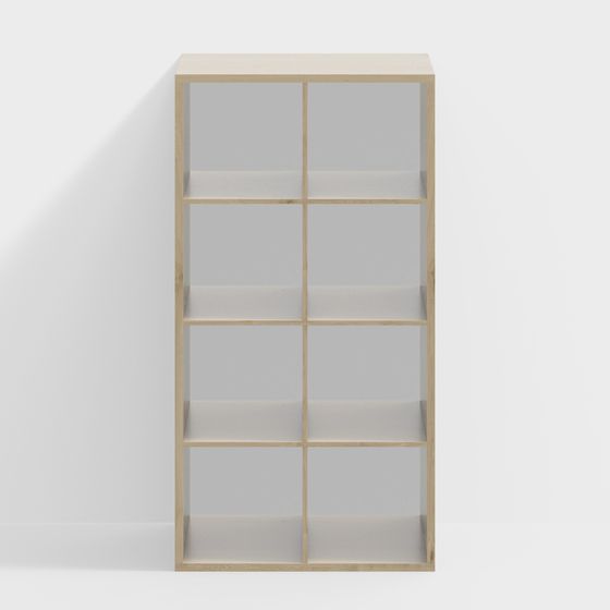 Stylish Minimalist Bookshelf 3D model