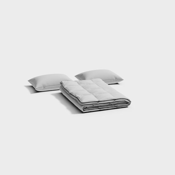 Minimalist Bedding Set 3D Model