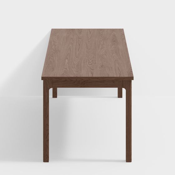 Elegant Low-Poly Dining Table 3D Model