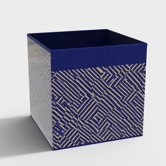 Folded Paper Art Storage Box 3D model