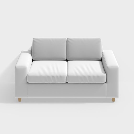 Elegant Minimalist Sofa 3D model for Interiors