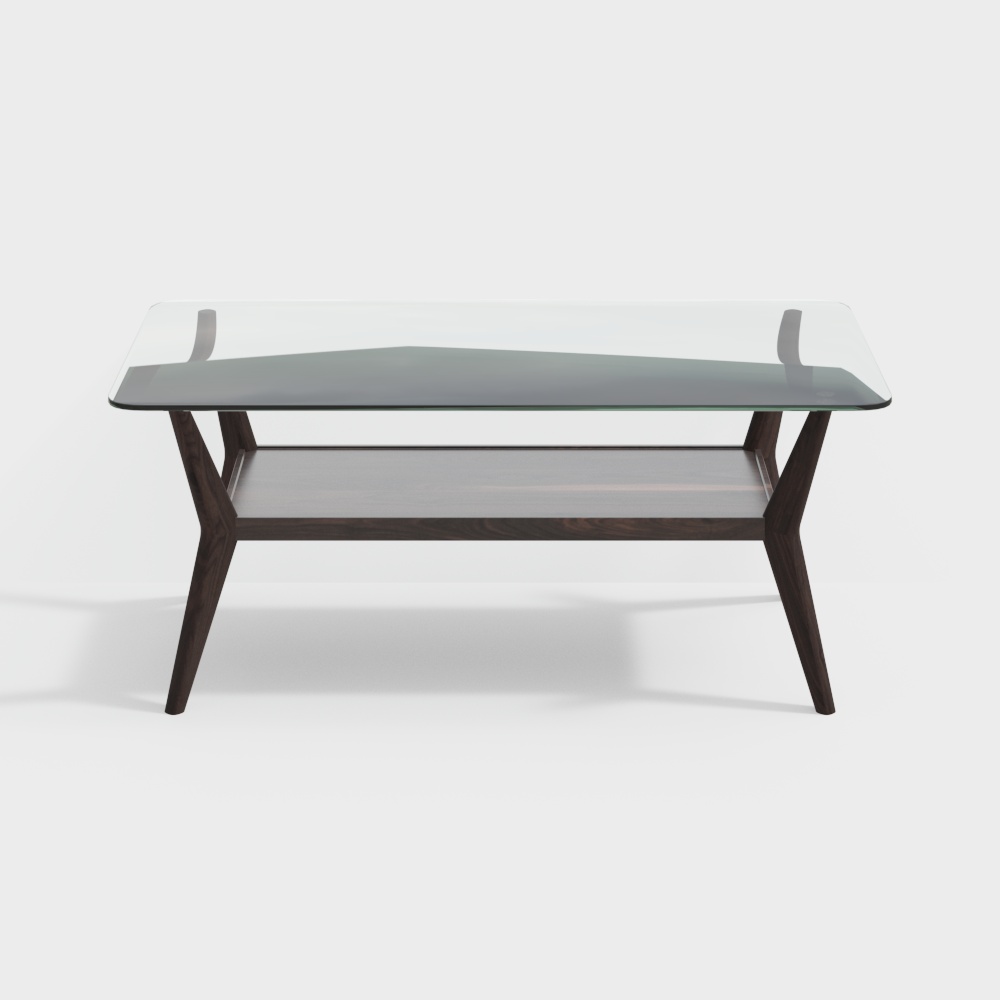 Come Home TORONTO-coffee table-110x60x45-Dark brown walnut wood
