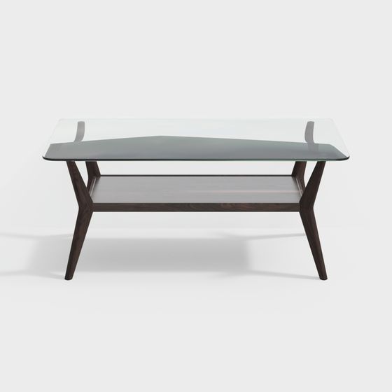Elegant Low-Poly Coffee Table 3D Model for Stylish Interiors