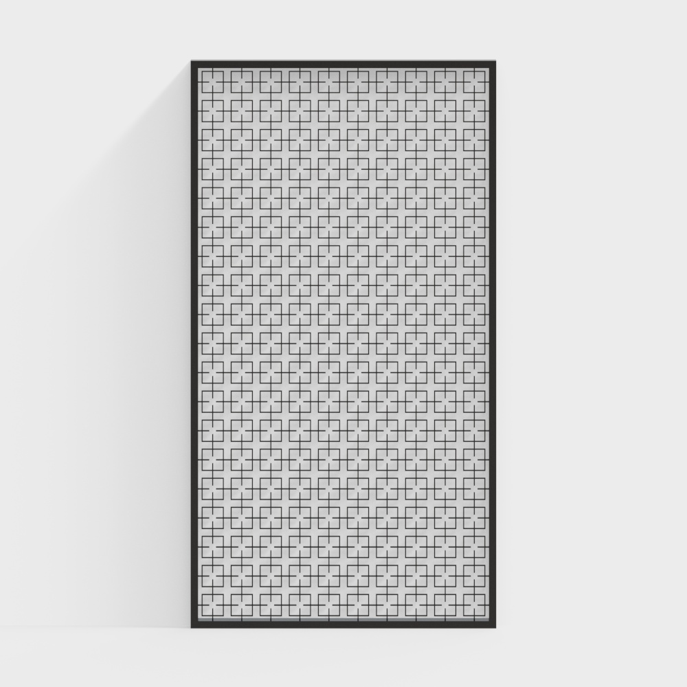 Modern Geometric Low-Poly 3D Model