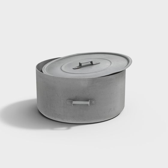 Military Pot 3D Model - Low Poly Design