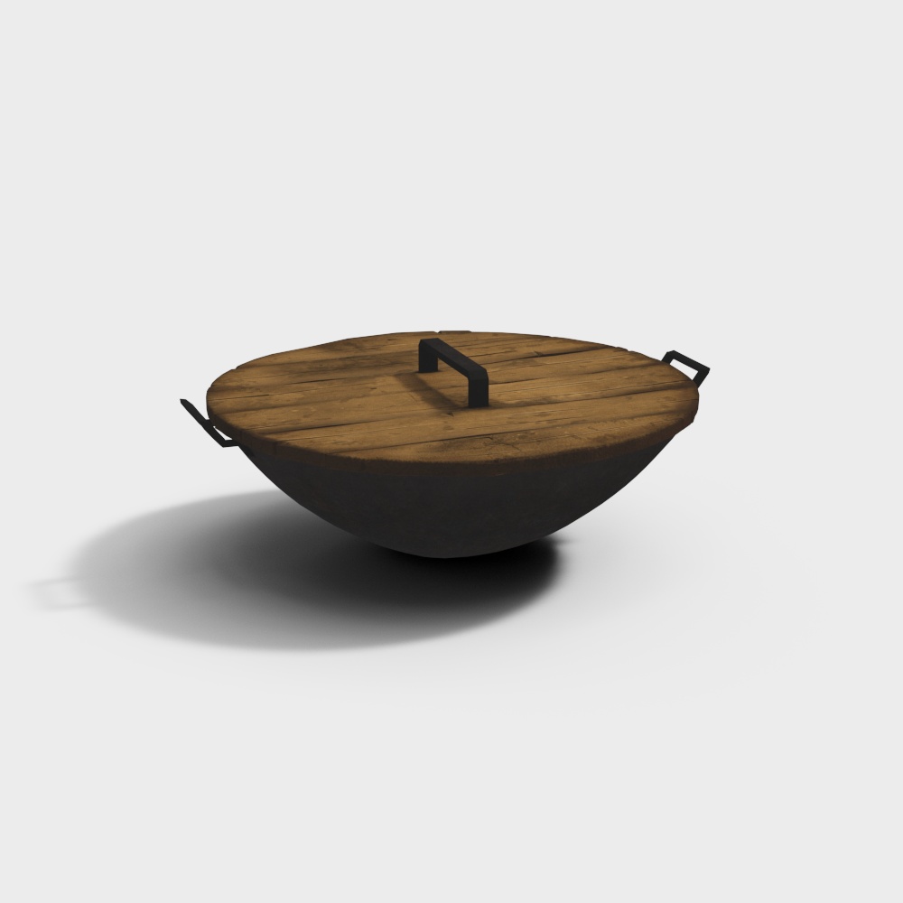 Vintage Cast Iron Pot 3D model