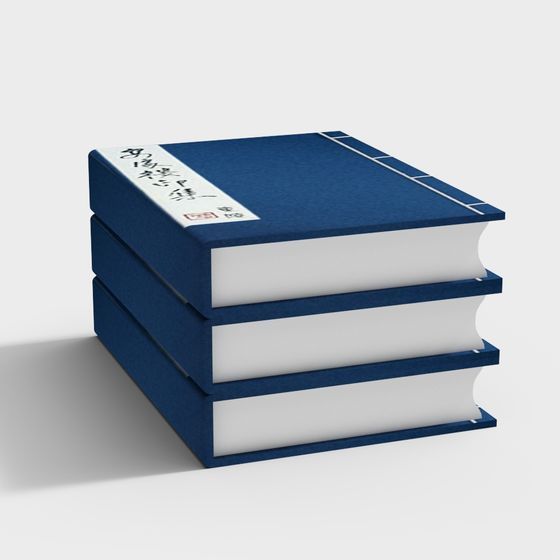 Elegant Low-Poly Books 3D Model Collection