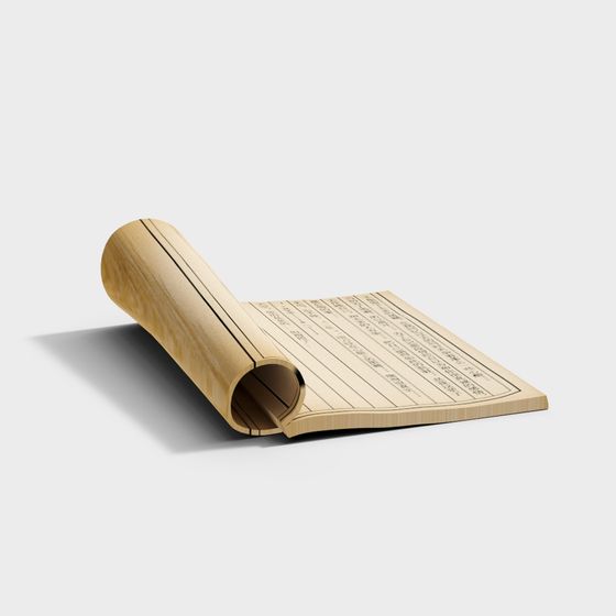Cultural Ancient Scroll 3D model for Creative Projects