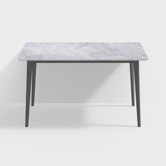 Modern Minimalist Marble Dining Table 3D model