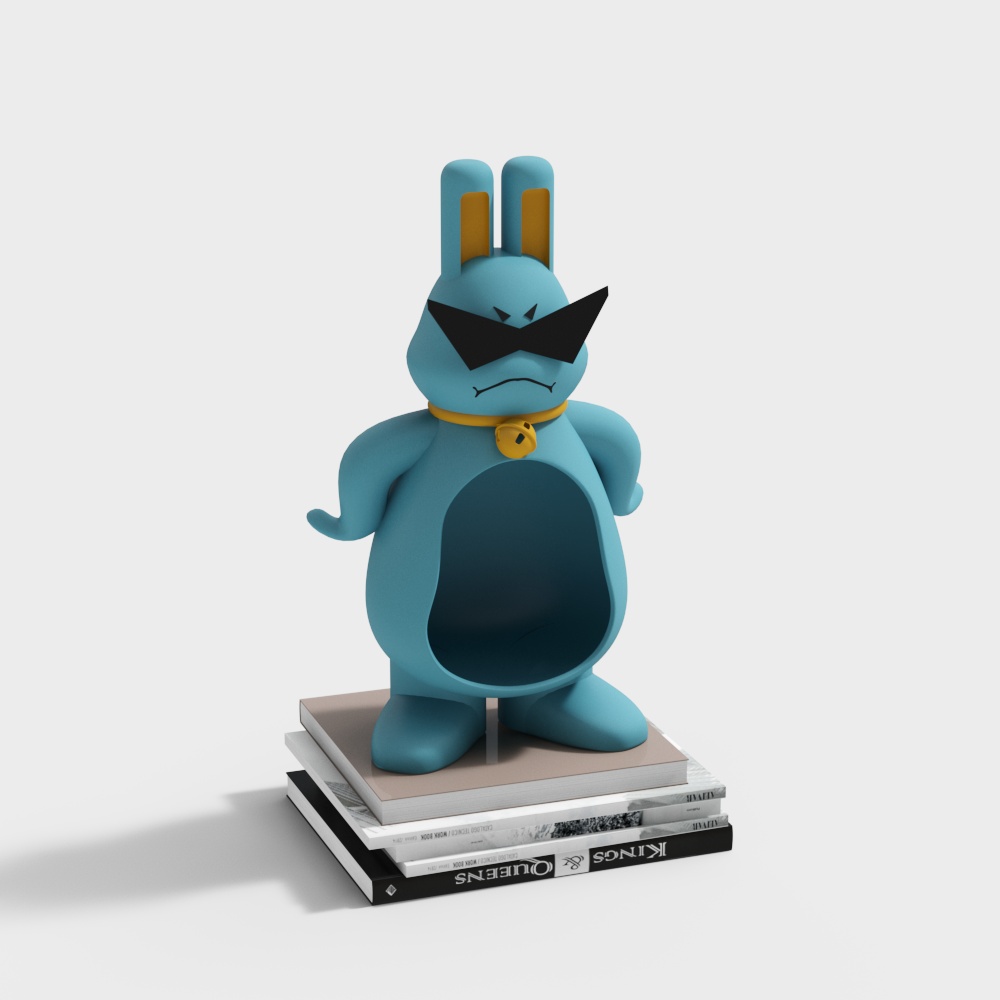 Cool Bunny 3D Model with Low Polygon Design