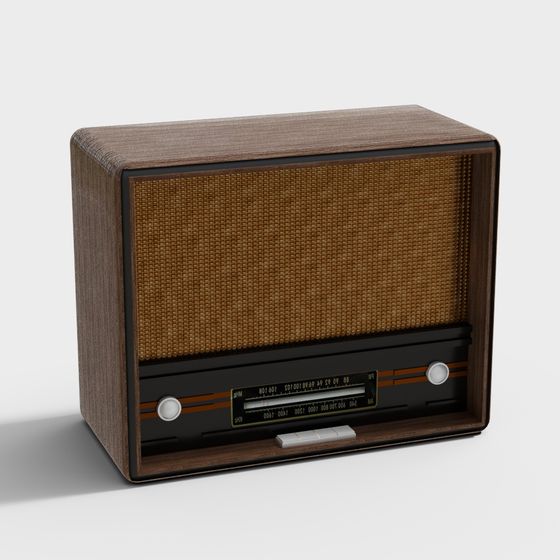 Vintage Radio 3D model: Nostalgic Retro Design