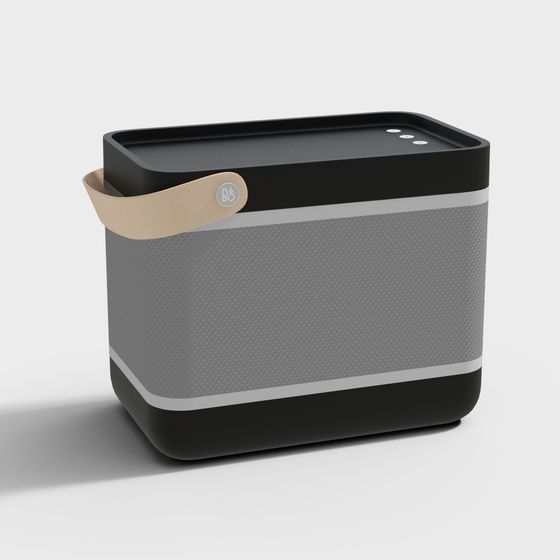 Elegant Low-Polygon Portable Speaker 3D model