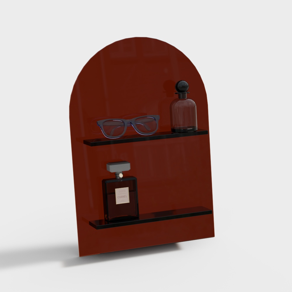 Arch Wall Display Shelf 3D Model – Modern Minimalist Design