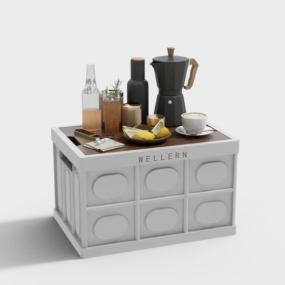Urban Bar Cart 3D model
