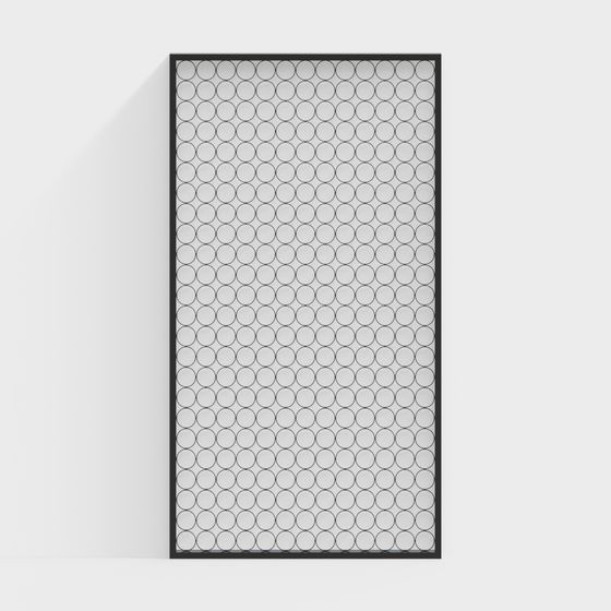 Black Framed Industrial Loft Glass Partition 3D Model