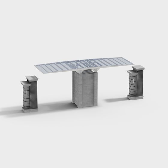 Urban Pedestrian Bridge 3D model