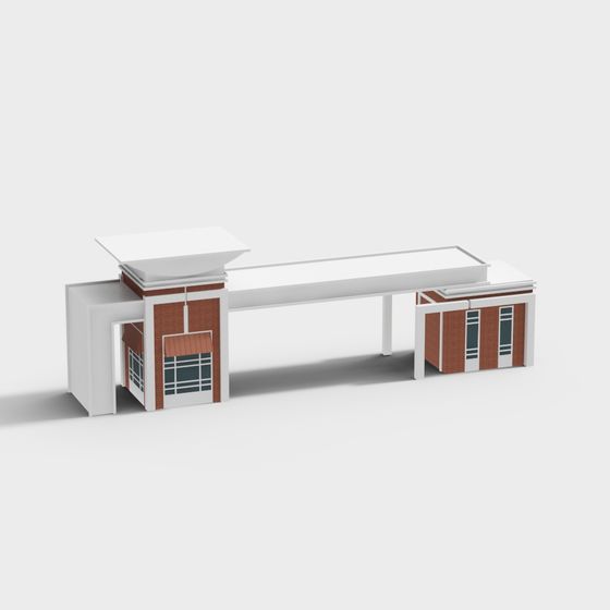 Low-Poly Building 3D Model for Designers