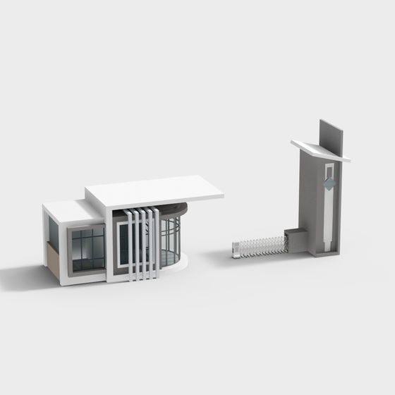 City Window Low-Poly 3D Model