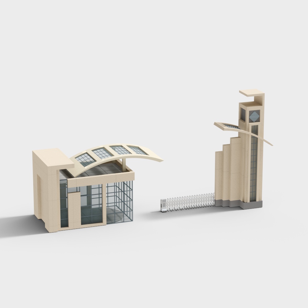 Futuristic Urban Architecture 3D Model - City of Light