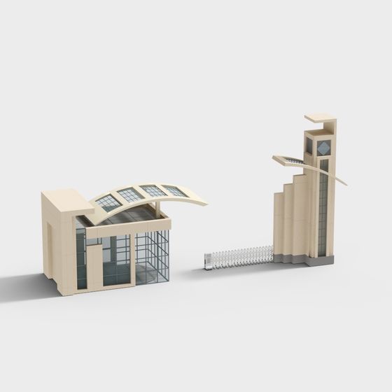 Futuristic Urban Architecture 3D Model - City of Light