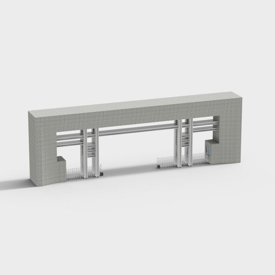 Urban Bridge 3D Model - Low Poly Design